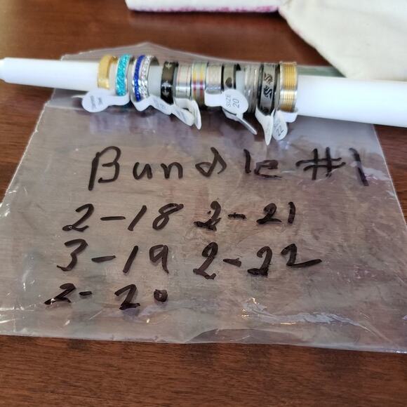 RINGS lot 11 nwt stainless steel rings various patterns‎ and colors 18… - Picture 2 of 3